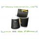 10oz 330ml Coffee eco friendly disposable cups Black Full Color Flexo Printing