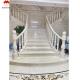 Indoor Cream Beige Marble Anti-Slip Curved Stairs Skirting Tiles for Modern Design
