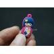 Custom 3d circle shape cartoon design logo rubber silicone clothes zipper pullers for sale