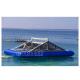 Giant Inflatable Water Volleyball Court With Trampoline For Kids And Adults Blue