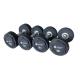 Deluxe Fixed Commercial Rubber Dumbbells Rubber Iron