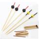 Custom Logo Bamboo Knot Picks Skewers Not Coated Easily Cleaned Heat Resistance