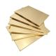 99.9% Pure Cu Customized Thickness 0.15mm-2.2mm 1/4H Temper Decorative Brass Sheet Plate For Construction