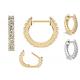 14k 0.2ct Gold Body Piercing Jewelry Earrings Hoop Shape 8mm ODM For Women Girls