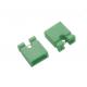 Height 6mm Green Mini Jumper Connector For 2.54 mm Pin Header 2 Poles 30m Ohms