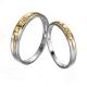 18K White Gold Yellow Gold Diamonds Wedding  Couple Ring  (GDR010)