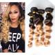10 - 26 Brazilian Ombre Remy Human Hair Extensions Loose Wave 1B / 27 Blonde Hair