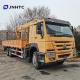 Howo Straight Arm Cargo With Crane Truck 6x4 10 Wheels 380hp 10T Good Price