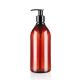 400ML Amber Plastic Pump Bottles For Shampoo High End Healthy Material