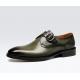 Oxford Leather Mens Buckle Dress Shoes green / Black Gentleman Dress Shoes