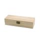 13in Single Solid Wine Bottle Box Gifts Wooden Wine Boxes with Hinged Lid