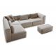 Soft Living Room Fabric Modern Sectional Sofa With Solid Wood Frame Multi Seats