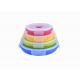 Round Silicone Food Storage Containers / Food Sealed Silicone Lunch Box With Cutlery