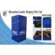 Blue Square 4C Printing Dump Bin Display Stand Glossy Laminated for Retail / Shop