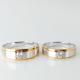 18K Double Color Any Occasion Men17 Women12 Wedding Ring Pair Gold