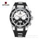 Silicone Band Mens Stainless Steel Watches Fake Chronograph With Big Face