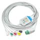 5 Lead Iec Snap Ecg Lead Cable / Ecg Lead Wire Set