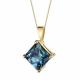 Gold Plated Wholesale 925 Sterling Silver Jewelry Fashion Women Necklace Lab Created Alexandrite Stone Pendant