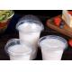 Compostable Plastic Cups With Lids Transparent Disposable Sippy Cold Cups PLA PET Clear