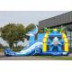 2 In 1 Dolphin Big Bouncy Castles Inflatable With Wacky Dual Slide For Amucement