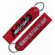 Twill Embroidered Keychain Shrink Proof Merrowed Border Customized Logo