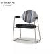 Stainless Steel Metal Frame Dining Chairs With Arms Minimalist 66x57x83cm