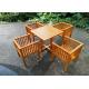 Waterproof Garden Table And Chairs , Solid Wooden Garden Furniture Stable Durable
