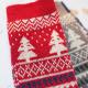 National style christmas tree patterned design cozy cotton wearing hosiery for promotion