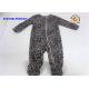 Leopard AOP Newborn Baby Pram Suit 150D Microfleece Coil Zipper Closure Coverall