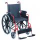 Economic Friendly Affordable Folding Steel Wheelchair With Solid Rear Castor