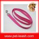 Pink nylon pet leash QT-0054