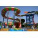 Wide Aqua Park Slide Commercial Fiberglass Python Water Slide 15m Height