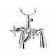 Anticorrosive Two Handle Faucet 2 Hole Mixer Tap Basin With Shower Bracket