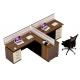 modern wood 2 seater office desktop partition workstaion table office furniture