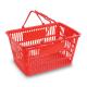 380MM 220mm 16L Plastic Rolling Basket For Shopping Wire Shopping Baskets With Handles