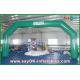 Green Inflatable Finish Arch Customized Logo Printing 0.4mm PVC