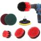 7pcs Drill Cleaning Brush Scouring Pad Attachments Medium Hard Bristles SGS