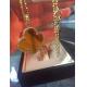 1 Motif Tiger'S Eye 18K Gold Necklace VCARO49L00 Yellow Color With Flower Shape