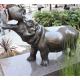 175cm Hippo Outdoor Bronze Sculpture Garden Decor Art Exquisite