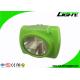 Anti Water Cordless Cap Lamp 13000 Lux Brightness 6.4Ah Battery With Green Color
