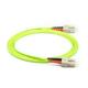 SC UPC To SC UPC Fiber Optic Patch Cable Duplex Multimode Lime Green OM5 Durable