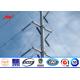 132kv Octagonal  Electrical Galvanized Steel Telescopic Pole AWS D1.1 For Power Line Project