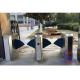900mm Wide Channel Entrance Barrier Gate Crowd Control Automatic Optical Dual Wings