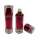 Fancy 50ml 100ml Round Plastic Red Acrylic  Serum Pump Bottles With Clear Cap