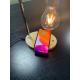 new 360 rotating magnetic levitation floating lamp light bulb with wireless charger for iphone
