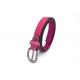 Lead Free pink Womens Genuine Leather Belt With Alloy Pin Buckle
