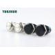 19mm Latching Push Button Power Switch 1NO 1NC 5 Pin Silver Alloy Terminal Material