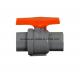 Straight Through Type Channel Industrial Usage ABS Handle PVC Plastic 2PCS Ball Valve