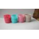 Soy wax decor & glass scented candle with red,blue,pink,grew colors mixed and  package of gift box