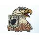 Eagle Logo Cool Embroidered Patches Smooth Laser Cut Border For Clothing And Hat